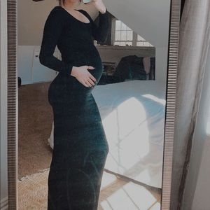 Black SHEIN dress (not maternity just wore when I was pregnant)